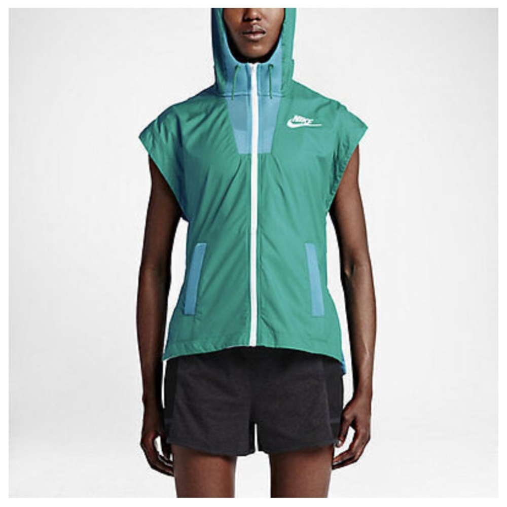 Turquoise Nike Zip up vest
